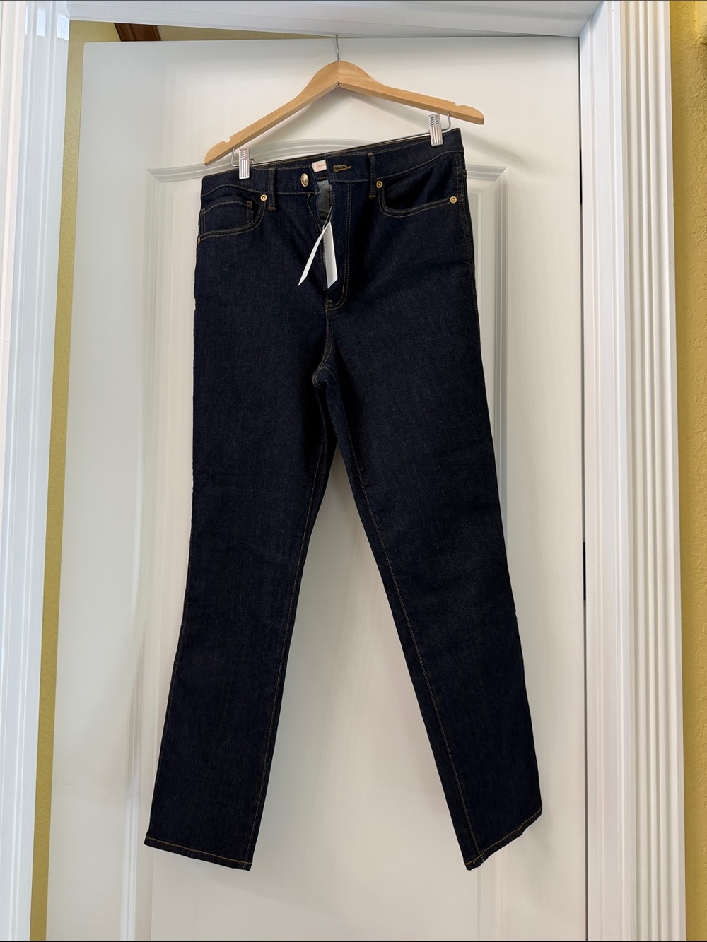 Tory Burch Dark Indigo Straight-Leg Jeans